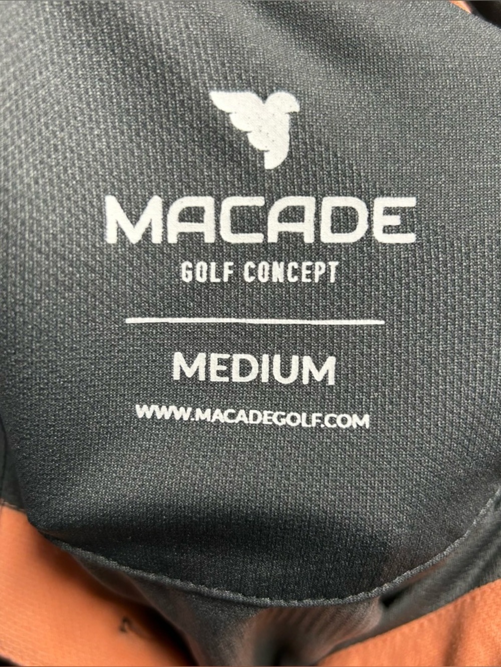 Macade Golf Polo, 4-Way Stretch, Lightweight in Gray Size Medium - Picture 4 of 5